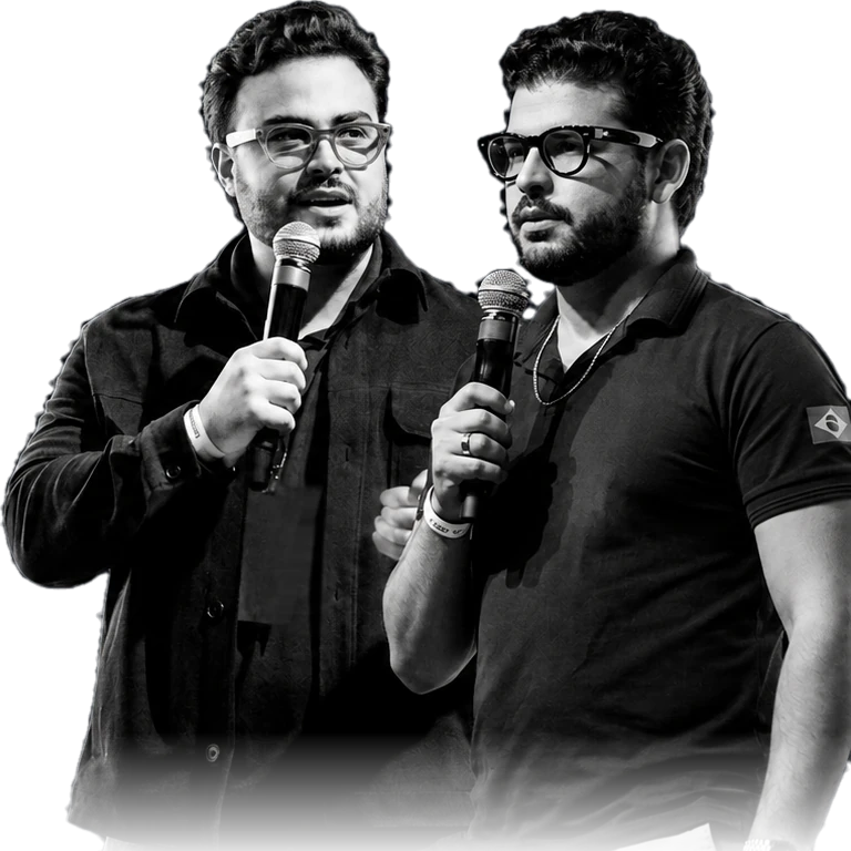 Os sócios da Lure Digital no palco
